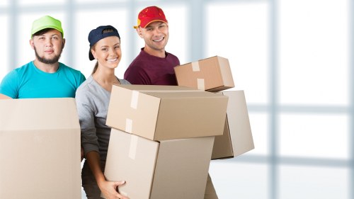 Business furniture storage solution in Sladegreen with stacked office items
